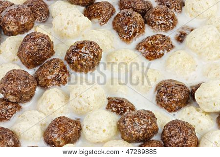 Copos de maíz en leche