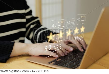 Customer Service Satisfaction Survey, Service Experience Rating Online Application, 5-star Satisfact