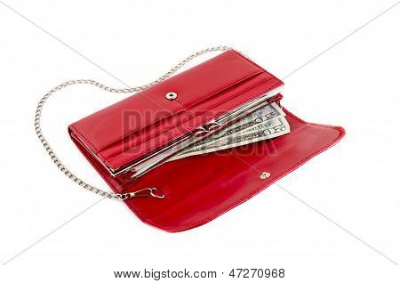 Red Purse With Chain