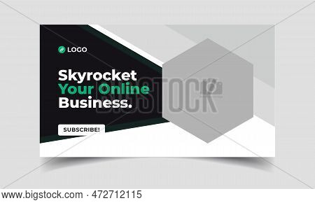 Thumbnail Design For Any Videos. Editable Video Thumbnail And Web Banner For Live Workshop Business 