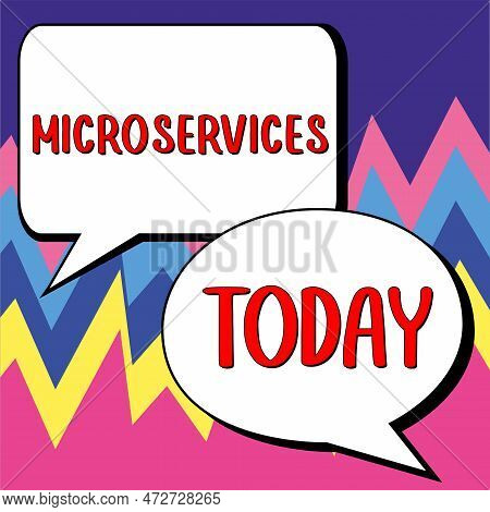 Text Showing Inspiration Microservices. Word For Software Development Technique Building Single Func