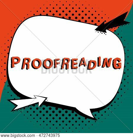 Handwriting Text Proofreading. Business Overview Act Of Reading And Marking Spelling, Grammar And Sy