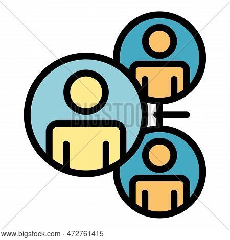 Project Team Icon. Outline Project Team Vector Icon For Web Design Isolated On White Background Colo