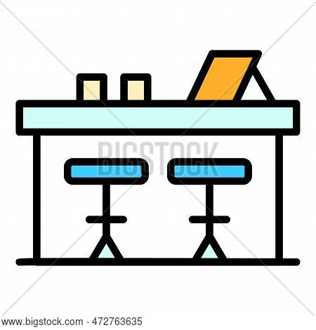Clients Bar Counter Icon. Outline Clients Bar Counter Vector Icon For Web Design Isolated On White B