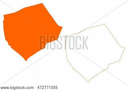 Borger-odoorn Municipality (kingdom Of The Netherlands, Holland, Drenthe Province) Map Vector Illust