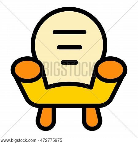 Soft Armchair Icon. Outline Soft Armchair Vector Icon For Web Design Isolated On White Background Co