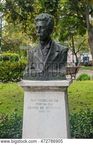 Lisbon, Portugal - December 5, 2022: Bust Of Francisco Marques De Sousa Viterbo.