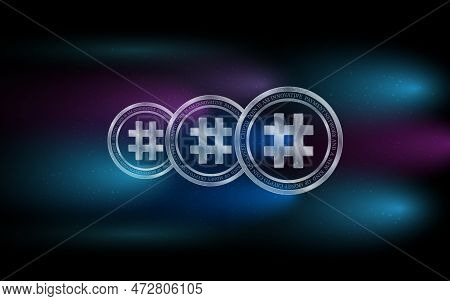 Abstract Glowing Fractal Lines Mesh Digital Background