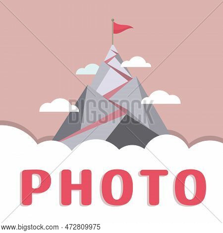 Conceptual Caption Photo. Business Showcase The Nonobjective Motif That Cannot Be Described Any Othe