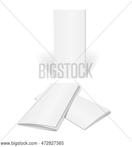 Blank Vector Brochure Template On White Background For Design
