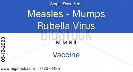 Measles Mumps Rubella (mmr) Vaccine Label Design