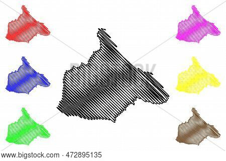 Aquiraz Municipality (ceará State, Municipalities Of Brazil, Federative Republic Of Brazil) Map Vect