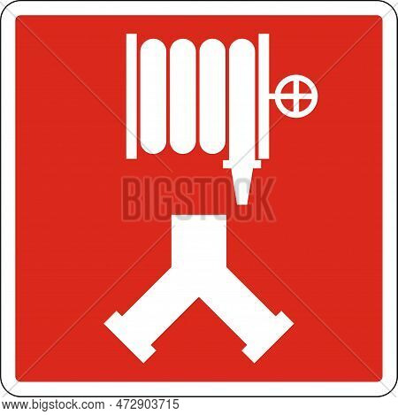 Fire Department Standpipe Connection Sign On White Background