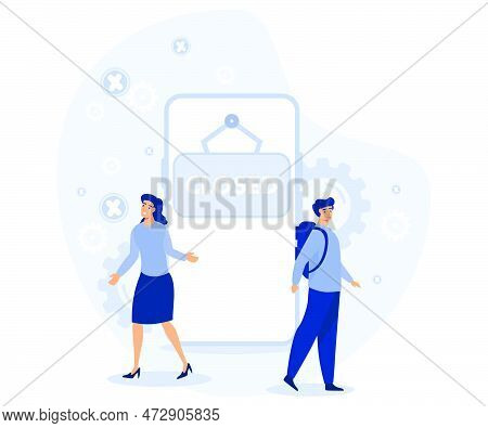 Sorry We Are Closed Concept. Closed Establishments Cafe, Shop, Store. Flat Vector Modern Illustratio
