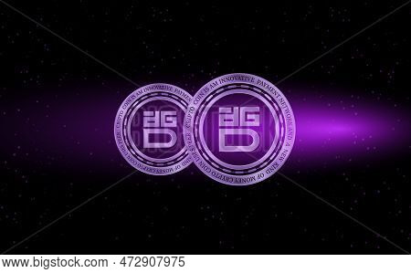 Abstract Futuristic Technology Background. Hud Circle Element. Hi-tech Communication Concept.
