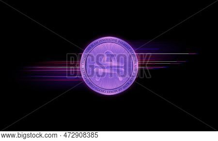 amp virtual currency image. 3d illustrations. amp coin logo.