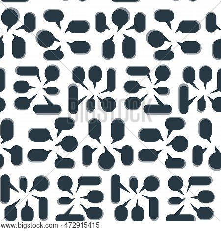 A Pattern From A Set Of Dialog Pop-ups In Dark Colors. Abstract Texture. Cloud For Text, Thought, Pr
