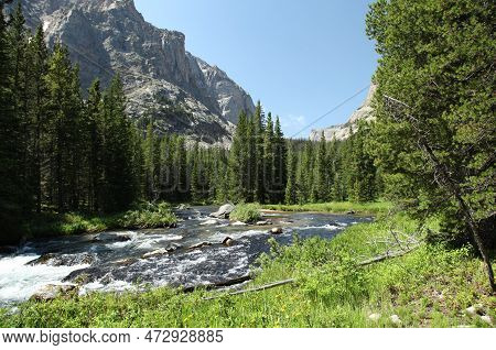Lake Fork Creek In Beartooth Mountains, Montana
