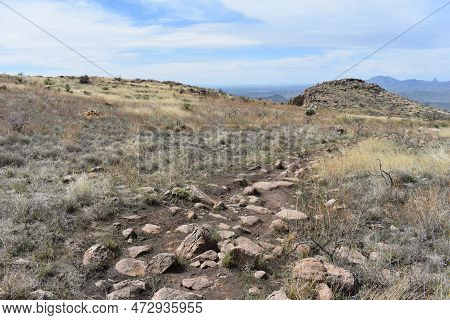 Flat Area At Top Of Picketpost Mountain In Arizona