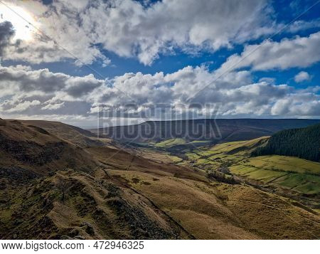 National Park Peak District In Uk, Near Ladybower Reservoir, Alport Castle 2022.