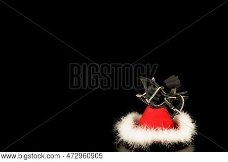 High Heel Shoes  On A Black Background