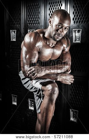 Locker Room Muscle Fitness Man