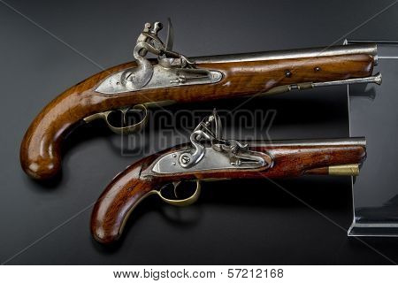 18Th Century British Flintlock Pistols.