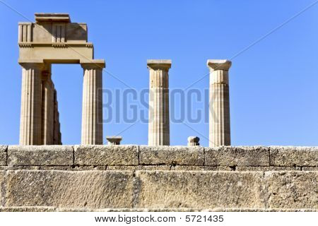 Lindos archeologické naleziště na ostrově Rhodos, Řecko