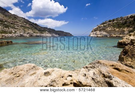 Spiaggia Regina Antoni (o Ladiko) all'isola di Rodi, Grecia