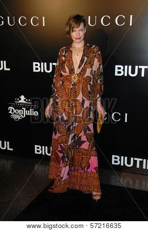 Milla Jovovich at the premiere of 