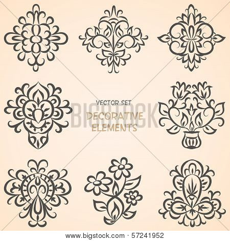 Decorative floral elements