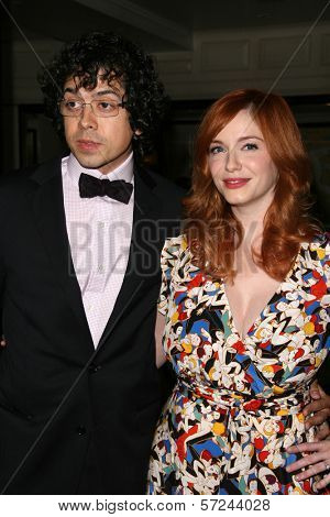 Geoffrey Arend and Christina Hendricks at the World Premiere of 