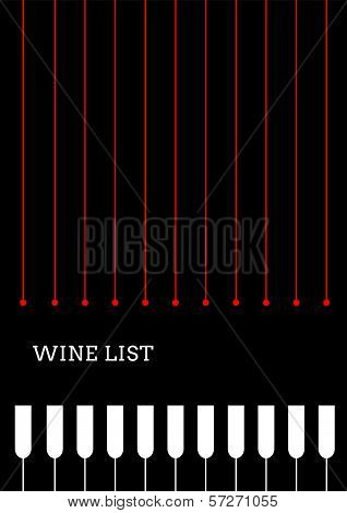 Design a wine list with wineglasses