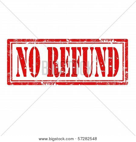 No Refund-stamp