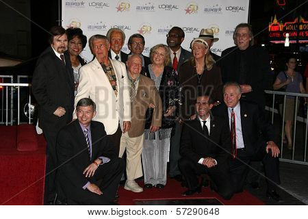 Roger Williams, Mickey Rooney, Jan Rooney, Diane Ladd, Jim Ladd and Bob Barker at thr Hollywood Walk of Fame's 50th Birthday Bash,  Kodak Theater Grand Ballroom, Hollywood, CA. 11-03-10