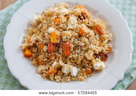 Autumn Couscous Salad with pumpkin and feta cheese