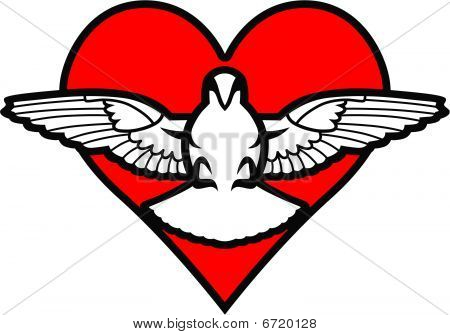 Duif en hart
