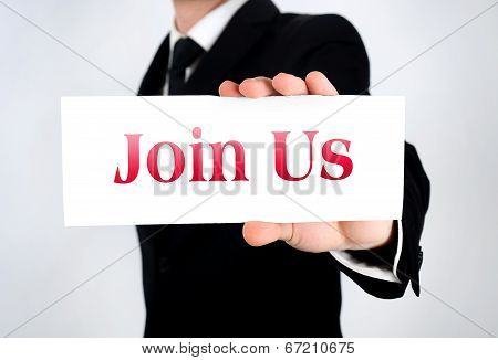 Businessman Showing Card
