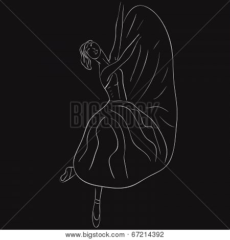 Silhouette of dancer
