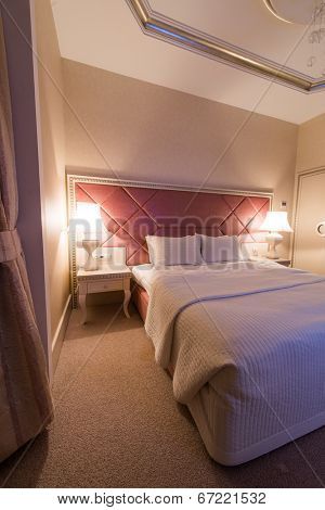 GABALA - MAY 18: Room in Riverside Hotel on May 18, 2014 in Gabala, Azerbaijan. Riverside hotel is first 5 star hotel in Gabala, Azerbaijan