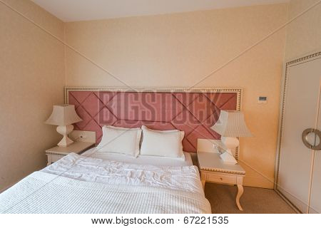 GABALA - MAY 18: Room in Riverside Hotel on May 18, 2014 in Gabala, Azerbaijan. Riverside hotel is first 5 star hotel in Gabala, Azerbaijan