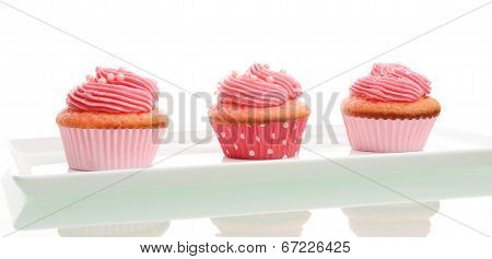 Cupcakes on a white plate