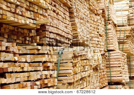stack of timber wood