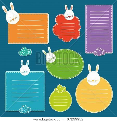 Bunny labels for school notebooks or easter gifts.