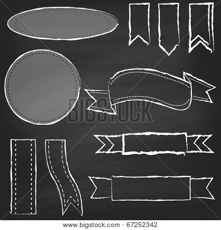 Vector Collection Of Chalkboard Style Banners