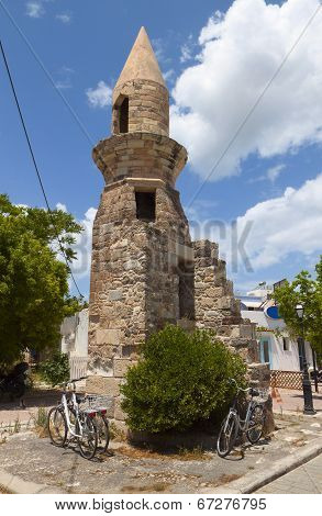 Kos island in Greece. Esci minaret