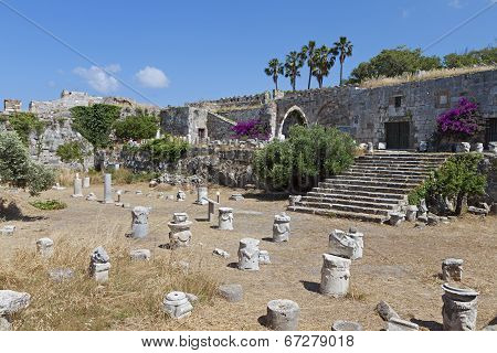Nerantzia castle at Kos island, Greece