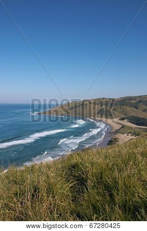 View From Cliffs Of Wild Coast Beach, Transkei, South Africa