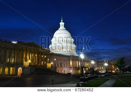 U.S. Capitol at night - Washington D.C. United States