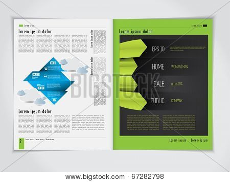 Design layout for magazine or brochure 